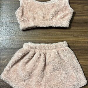 Fuzzy Pink Two-Piece Set